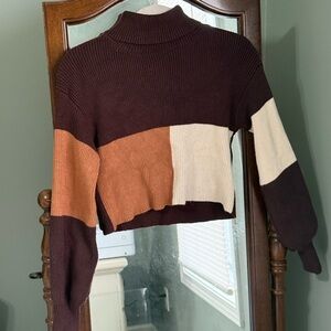 Miami Women's Colorblock Turtleneck Sweater